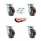 Service Caster 5 Inch Polyurethane Swivel Caster Set with Roller Bearing and Swivel Lock SCC SCC-30CS520-PPUR-BSL-4 - alternate 3
